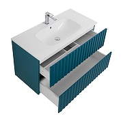 Тумба под раковину Art&Max Elegant 100 AM-ELEGANT-1000-2C-SO-AQ-P подвесная цвет Аквамарин-3