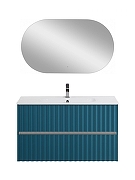 Тумба под раковину Art&Max Elegant 100 AM-ELEGANT-1000-2C-SO-AQ-P подвесная цвет Аквамарин-5