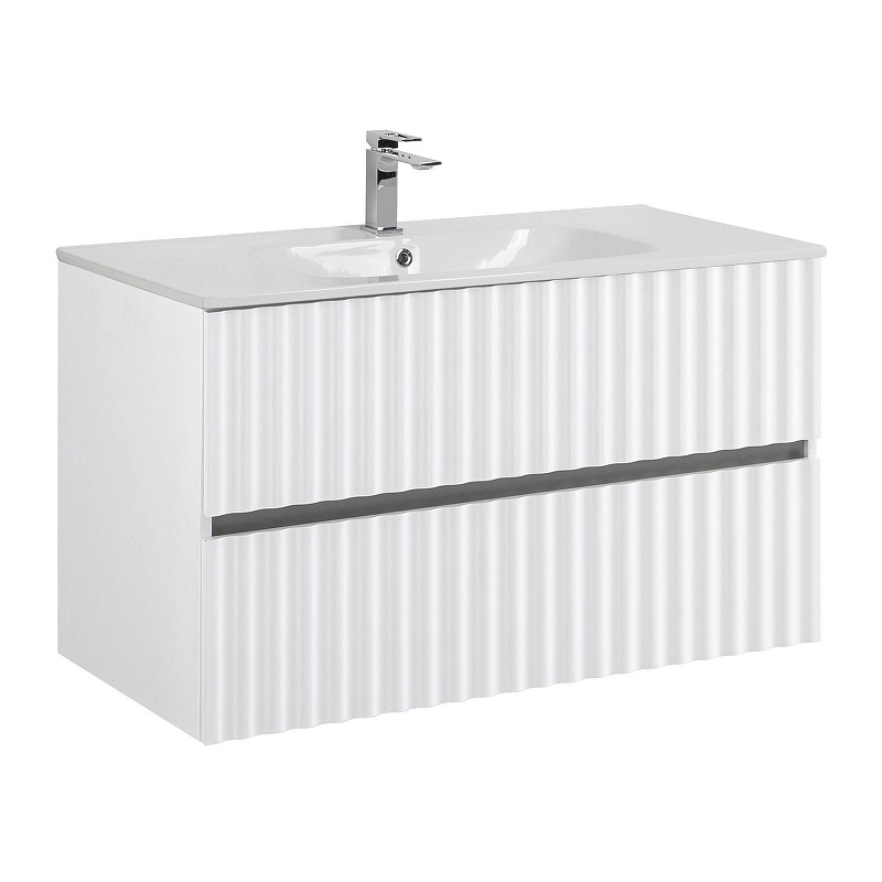 Тумба под раковину Art&Max Elegant 100 AM-ELEGANT-1000-2C-SO-BL-LED-P подвесная 