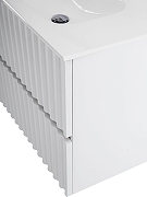 Тумба под раковину Art&Max Elegant 100 AM-ELEGANT-1000-2C-SO-BL-LED-P подвесная цвет Белый глянец-4