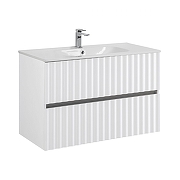 Тумба под раковину Art&Max Elegant 100 AM-ELEGANT-1000-2C-SO-BM-LED подвесная цвет Белый матовый