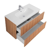 Тумба под раковину Art&Max Elegant 100 AM-ELEGANT-1000-2C-SO-BR-P подвесная цвет Бран-3