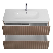 Тумба под раковину Art&Max Elegant 100 AM-ELEGANT-1000-2C-SO-CM-LED подвесная цвет Капучино матовый-2