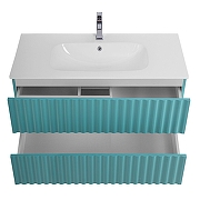 Тумба под раковину Art&Max Elegant 100 AM-ELEGANT-1000-2C-SO-MM-LED подвесная цвет Светло-зеленый матовый-2