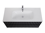 Тумба под раковину Art&Max Elegant 100 AM-ELEGANT-1000-2C-SO-NM-LED подвесная цвет Черный матовый-1