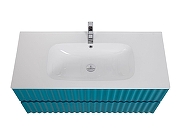 Тумба под раковину Art&Max Elegant 100 AM-ELEGANT-1000-2C-SO-TM-LED подвесная цвет Бирюзовый матовый-1