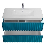 Тумба под раковину Art&Max Elegant 100 AM-ELEGANT-1000-2C-SO-TM-LED подвесная цвет Бирюзовый матовый-2