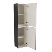 Шкаф пенал Art&Max Elegant 40 AM-ELEGANT-1500-2А-SO-GM-LED подвесной цвет Серый матовый-3