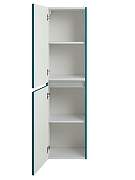 Шкаф пенал Art&Max Elegant 40 AM-ELEGANT-1500-2А-SO-TM-LED подвесной цвет Бирюзовый матовый-3