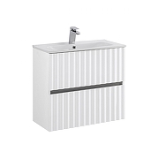 Тумба под раковину Art&Max Elegant 60 AM-ELEGANT-600-2C-SO-BL-LED-P подвесная цвет Белый глянец