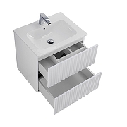 Тумба под раковину Art&Max Elegant 60 AM-ELEGANT-600-2C-SO-BL-LED-P подвесная цвет Белый глянец-3