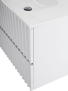 Тумба под раковину Art&Max Elegant 60 AM-ELEGANT-600-2C-SO-BL-LED-P подвесная цвет Белый глянец-4