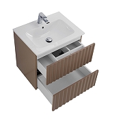 Тумба под раковину Art&Max Elegant 60 AM-ELEGANT-600-2C-SO-CM-LED подвесная цвет Капучино матовый-3