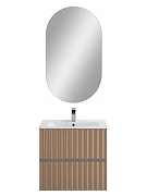 Тумба под раковину Art&Max Elegant 60 AM-ELEGANT-600-2C-SO-CM-LED подвесная цвет Капучино матовый-5