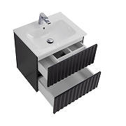 Тумба под раковину Art&Max Elegant 60 AM-ELEGANT-600-2C-SO-GM-LED подвесная цвет Серый матовый-3