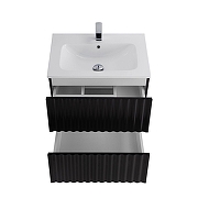 Тумба под раковину Art&Max Elegant 60 AM-ELEGANT-600-2C-SO-NM-LED подвесная цвет Черный матовый-2