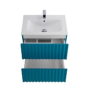 Тумба под раковину Art&Max Elegant 60 AM-ELEGANT-600-2C-SO-TM-LED подвесная цвет Бирюзовый матовый-2