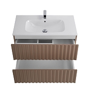 Тумба под раковину Art&Max Elegant 80 AM-ELEGANT-800-2C-SO-CM-LED подвесная цвет Капучино матовый-2