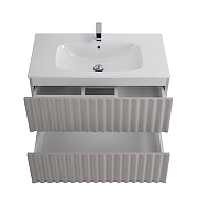 Тумба под раковину Art&Max Elegant 80 AM-ELEGANT-800-2C-SO-GCM-LED подвесная цвет Светло-серый матовый-2