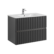 Тумба под раковину Art&Max Elegant 80 AM-ELEGANT-800-2C-SO-GM-LED подвесная цвет Серый матовый