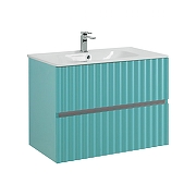 Тумба под раковину Art&Max Elegant 80 AM-ELEGANT-800-2C-SO-MM-LED подвесная цвет Светло-зеленый матовый