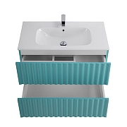 Тумба под раковину Art&Max Elegant 80 AM-ELEGANT-800-2C-SO-MM-LED подвесная цвет Светло-зеленый матовый-2