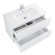 Тумба под раковину Art&Max Elegant 90 AM-ELEGANT-900-2C-SO-BM-LED подвесная цвет Белый матовый-2