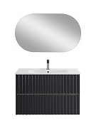 Тумба под раковину Art&Max Elegant 90 AM-ELEGANT-900-2C-SO-GM-LED подвесная цвет Серый матовый-6