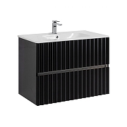 Тумба под раковину Art&Max Elegant 80 AM-ELEGANT-800-2C-SO-NM-LED подвесная цвет Черный матовый