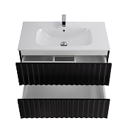 Тумба под раковину Art&Max Elegant 80 AM-ELEGANT-800-2C-SO-NM-LED подвесная цвет Черный матовый-2