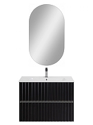 Тумба под раковину Art&Max Elegant 80 AM-ELEGANT-800-2C-SO-NM-LED подвесная цвет Черный матовый-5