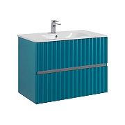 Тумба под раковину Art&Max Elegant 80 AM-ELEGANT-800-2C-SO-TM-LED подвесная цвет Бирюзовый матовый