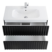 Тумба под раковину Art&Max Elegant 90 AM-ELEGANT-900-2C-SO-NM-LED подвесная цвет Черный матовый-3