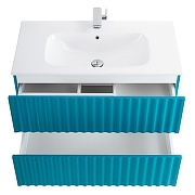 Тумба под раковину Art&Max Elegant 90 AM-ELEGANT-900-2C-SO-TM-LED подвесная цвет Бирюзовый матовый-3