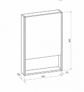 Зеркальный шкаф Art&Max Foggia 50 L AM-Fog-500-800-1D-L-DS-F-White с подсветкой цвет Белый-6