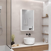 Зеркальный шкаф Art&Max Foggia 50 R AM-Fog-500-800-1D-R-DS-F-White с подсветкой цвет Белый-4