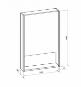 Зеркальный шкаф Art&Max Foggia 50 R AM-Fog-500-800-1D-R-DS-F-White с подсветкой цвет Белый-6
