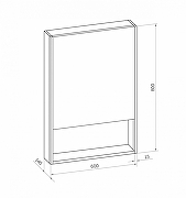 Зеркальный шкаф Art&Max Foggia 60 R AM-Fog-600-800-1D-R-DS-F-Nero с подсветкой цвет Черный-4