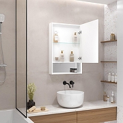 Зеркальный шкаф Art&Max Foggia 60 R AM-Fog-600-800-1D-R-DS-F-White с подсветкой цвет Белый-5