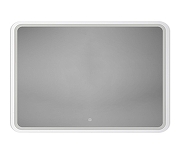 Зеркало Art&Max Genova 100 AM-Gen-1000-800-DS-F-White с подсветкой цвет Белый с сенсорным выключателем