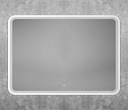 Зеркало Art&Max Genova 100 AM-Gen-1000-800-DS-F-White с подсветкой цвет Белый с сенсорным выключателем-3