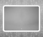 Зеркало Art&Max Genova 100 AM-Gen-1000-800-DS-F-White с подсветкой цвет Белый с сенсорным выключателем-5