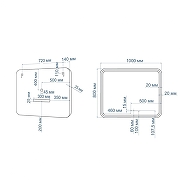 Зеркало Art&Max Genova 100 AM-Gen-1000-800-DS-F-White с подсветкой цвет Белый с сенсорным выключателем-8