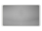 Зеркало Art&Max Genova 120 AM-Gen-1200-800-DS-F-White с подсветкой цвет Белый с сенсорным выключателем