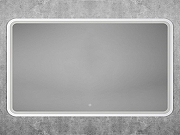 Зеркало Art&Max Genova 120 AM-Gen-1200-800-DS-F-White с подсветкой цвет Белый с сенсорным выключателем-4