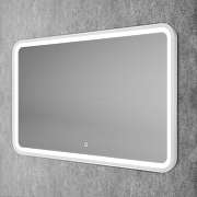 Зеркало Art&Max Genova 120 AM-Gen-1200-800-DS-F-White с подсветкой цвет Белый с сенсорным выключателем-5