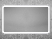 Зеркало Art&Max Genova 120 AM-Gen-1200-800-DS-F-White с подсветкой цвет Белый с сенсорным выключателем-6