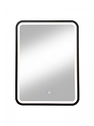 Зеркало Art&Max Genova 60 AM-Gen-600-800-DS-F-H с подсветкой цвет Черный с сенсорным выключателем и подогревом