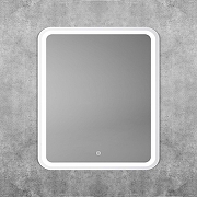 Зеркало Art&Max Genova 60 AM-Gen-600-800-DS-F-White с подсветкой цвет Белый с сенсорным выключателем-4