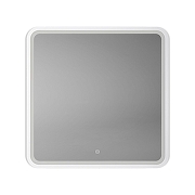 Зеркало Art&Max Genova 80 AM-Gen-800-800-DS-F-White с подсветкой цвет Белый с сенсорным выключателем